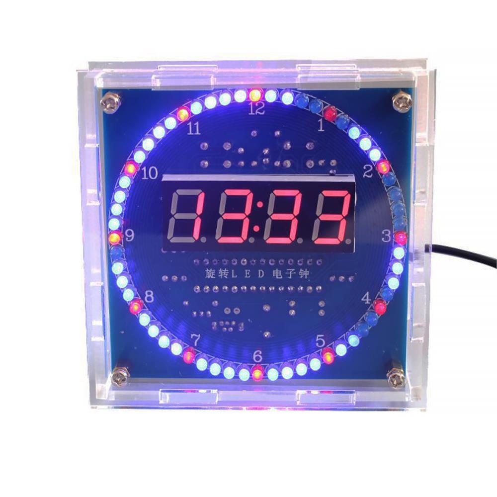 Diy Electronics News - Rotating LED DIY Electronic Clock Kit