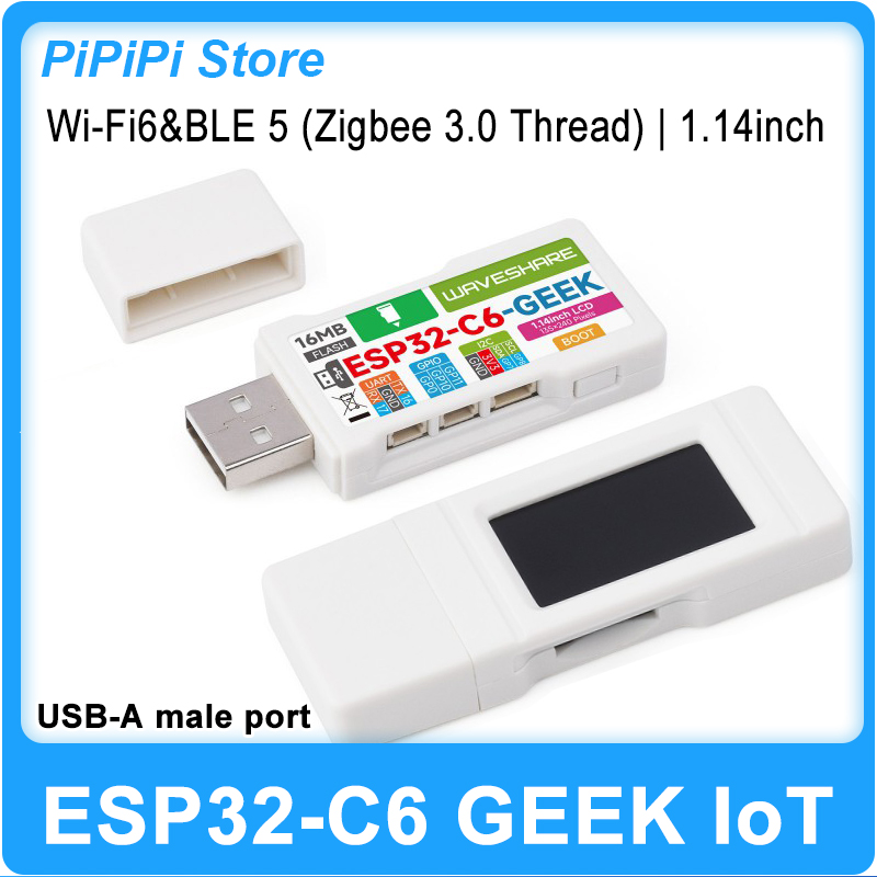 Diy With Electronics - ESP32-C6 GEEK Development Board 1.14Inch LCD