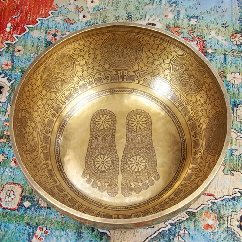 Diy Electronics For Home - Nepal Handmade Brass Tibetan Bowl Large