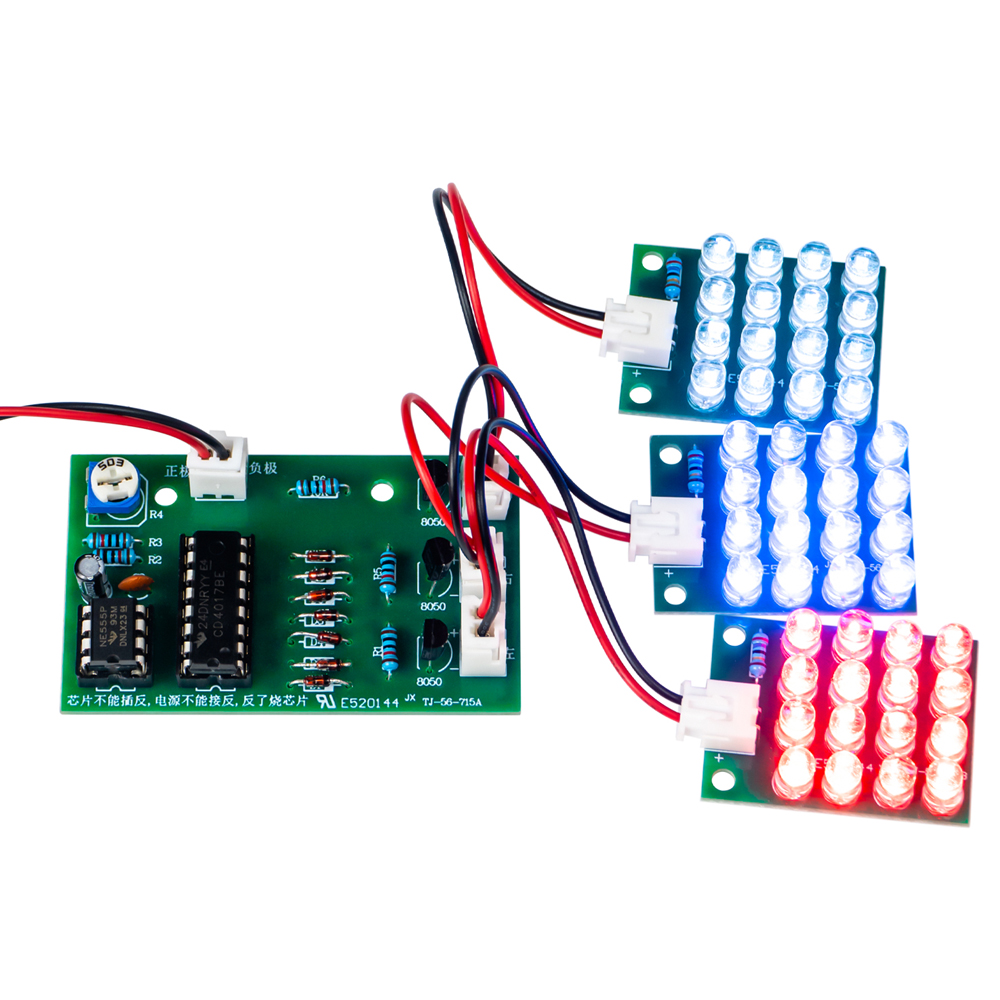 Pcb Etching Kit - DIY Electronic Kit LED Three-Color Flashing