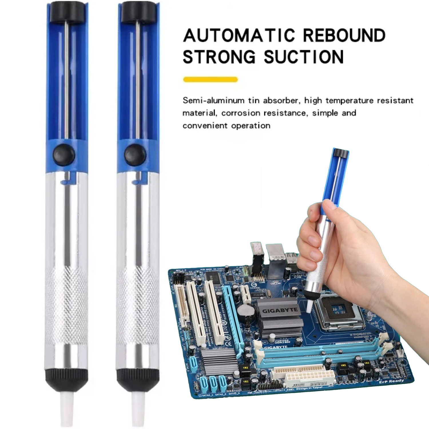Desoldering Pump Solder - Aluminum Metal Desoldering Pump Suction Tin