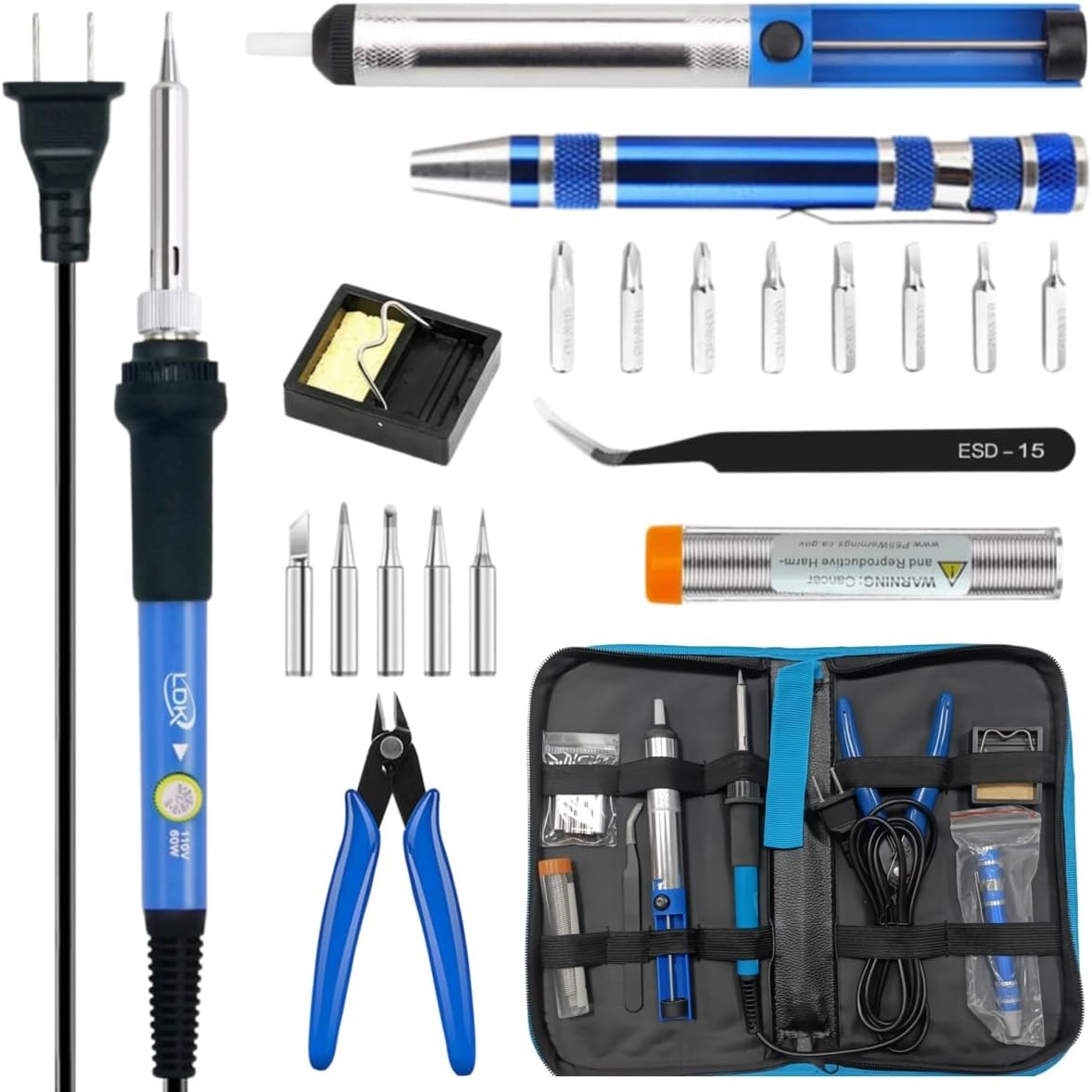 Soldering Iron Kit 60W with Ad - огляд і ціна Desoldering Pump Solder