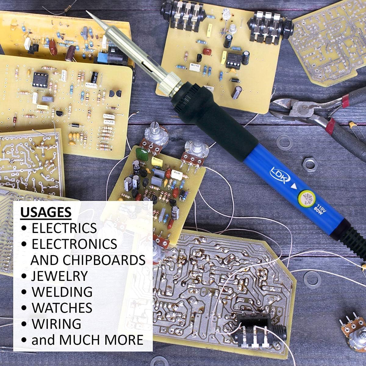 Soldering Iron Kit 60W with Ad - огляд і ціна Desoldering Pump Solder