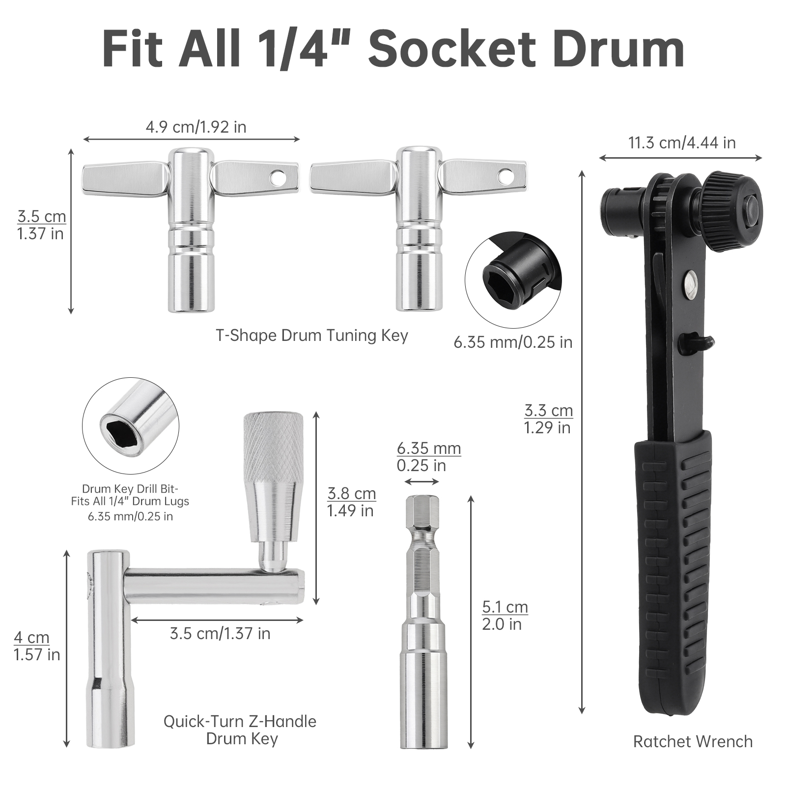 5PCS Drum Tuning Key Kit for A - огляд і ціна Diy Electronics For Home