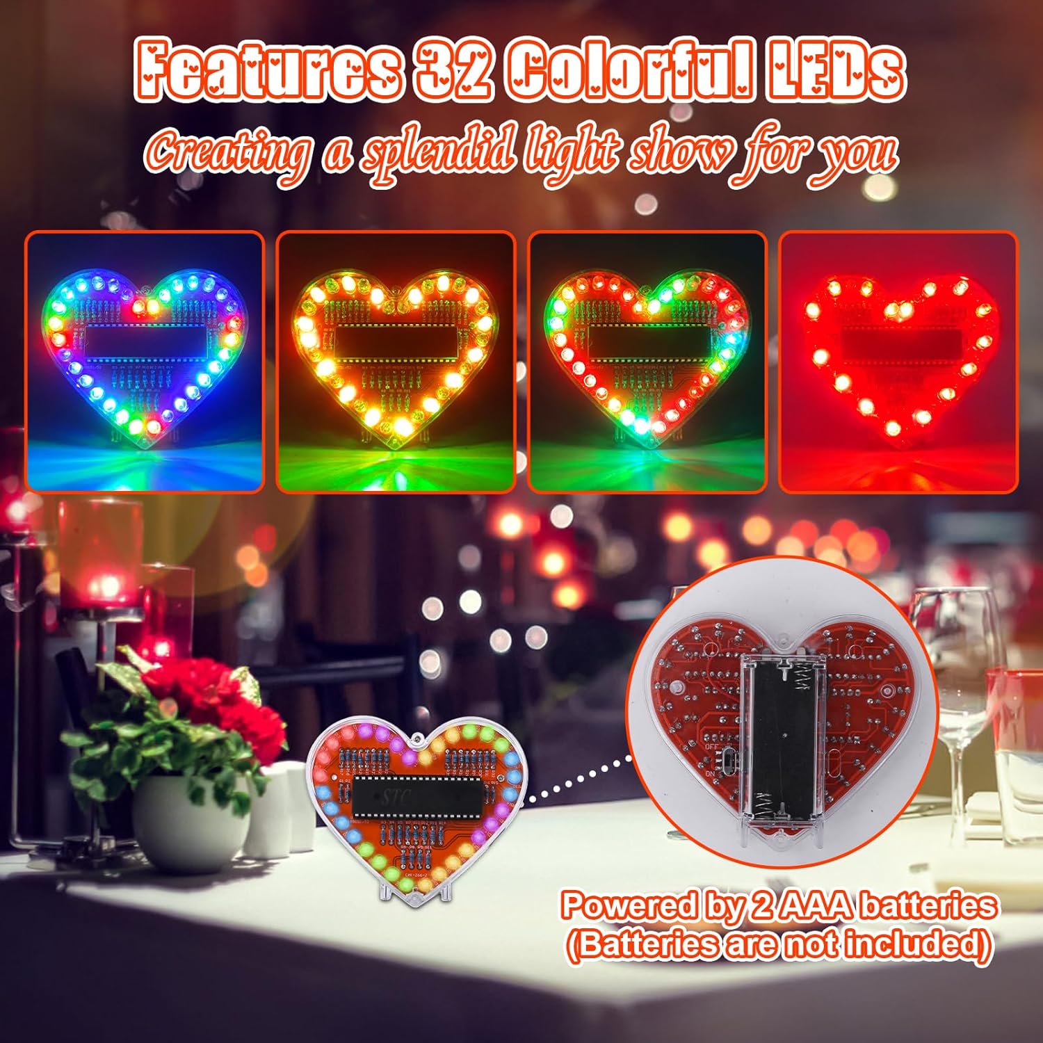 DIY Electronic Kit Heart Shape - огляд і ціна Diy Electronics Projects For Students