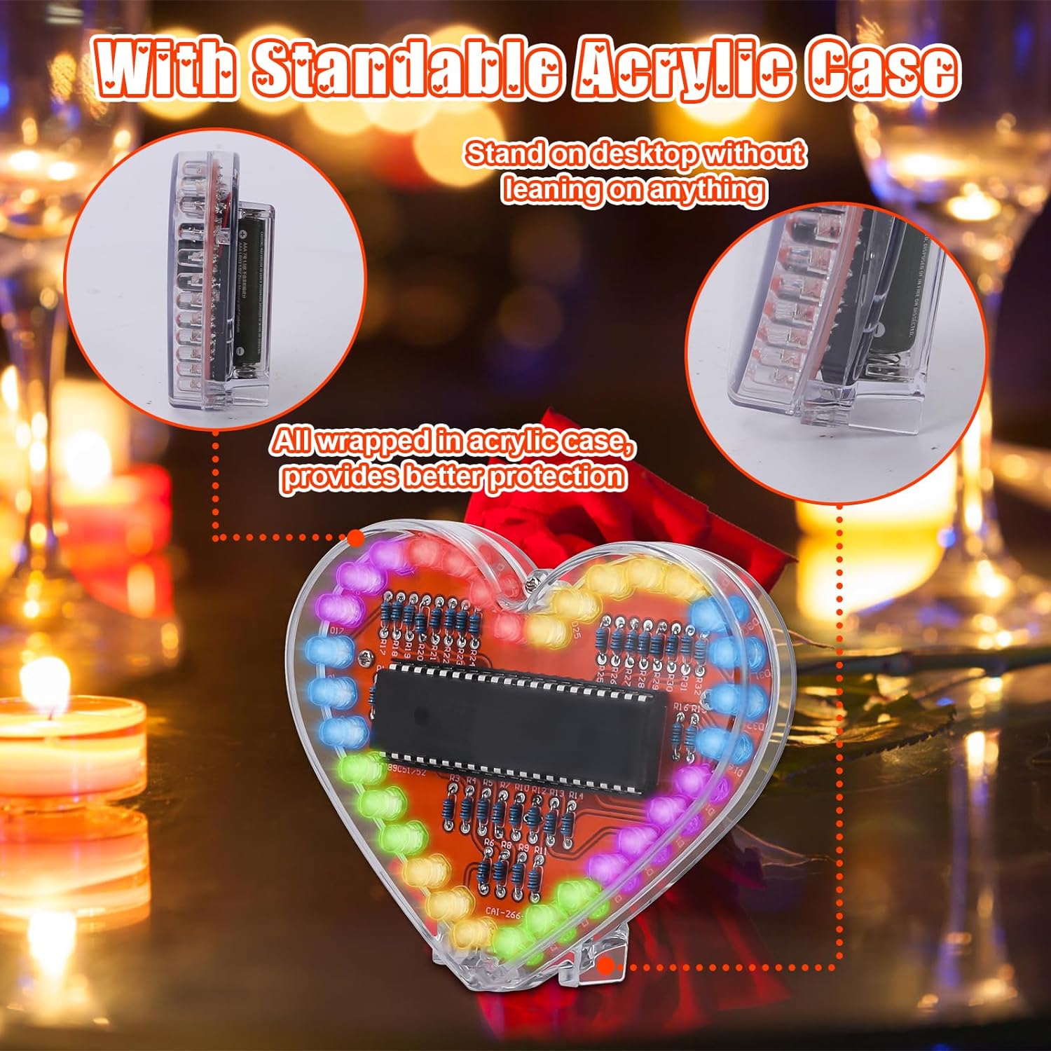DIY Electronic Kit Heart Shape - огляд і ціна Diy Electronics Projects For Students