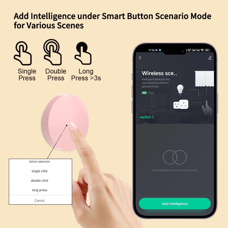 ZigBee Smart Wireless Button S - огляд і ціна Diy Electronics Button