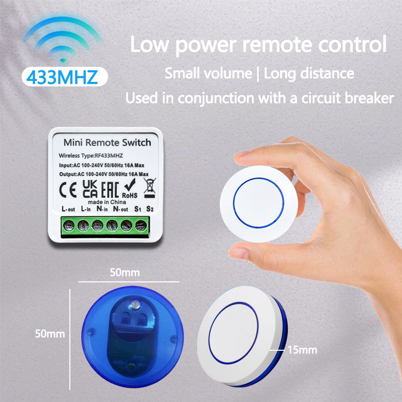 433HMz Wireless Light Switch 1 - огляд і ціна Diy Electronics Button