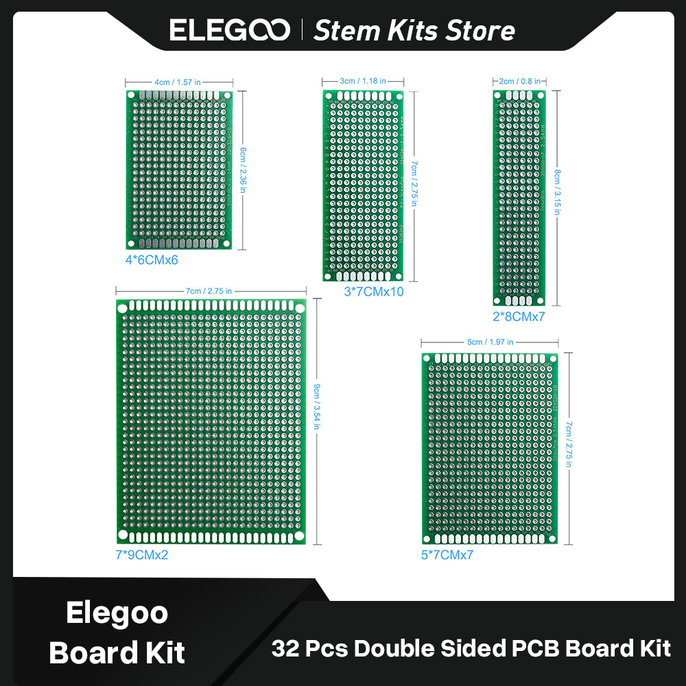 ELEGOO 32 Pcs Double Sided PCB - огляд і ціна Pcb Etching Kit