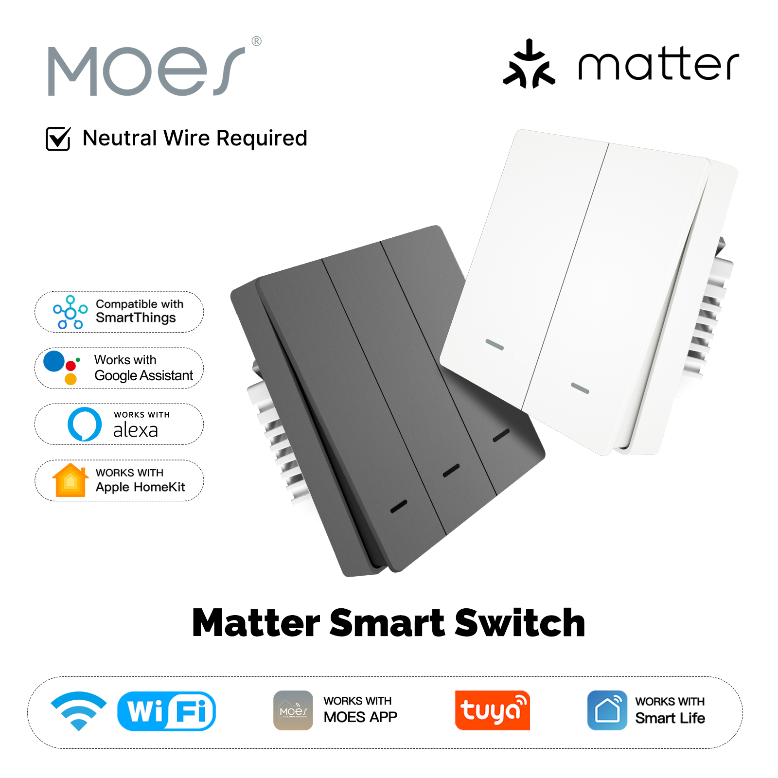 MOES Matter Tuya WiFi Smart Li - огляд і ціна Diy Electronics Button