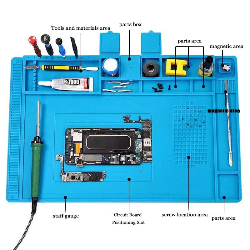Anti-Static Silicone Soldering - огляд і ціна Diy Electronics Workstation