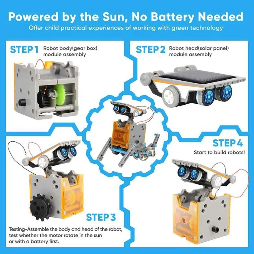 13 in 1 Solar Powered Robot Sc - огляд і ціна Diy Electronics For Home